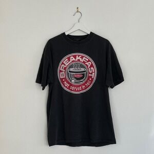 Newsboys Vintage Band Shirt Breakfast Not Served In Hell Faded Black Mens Large